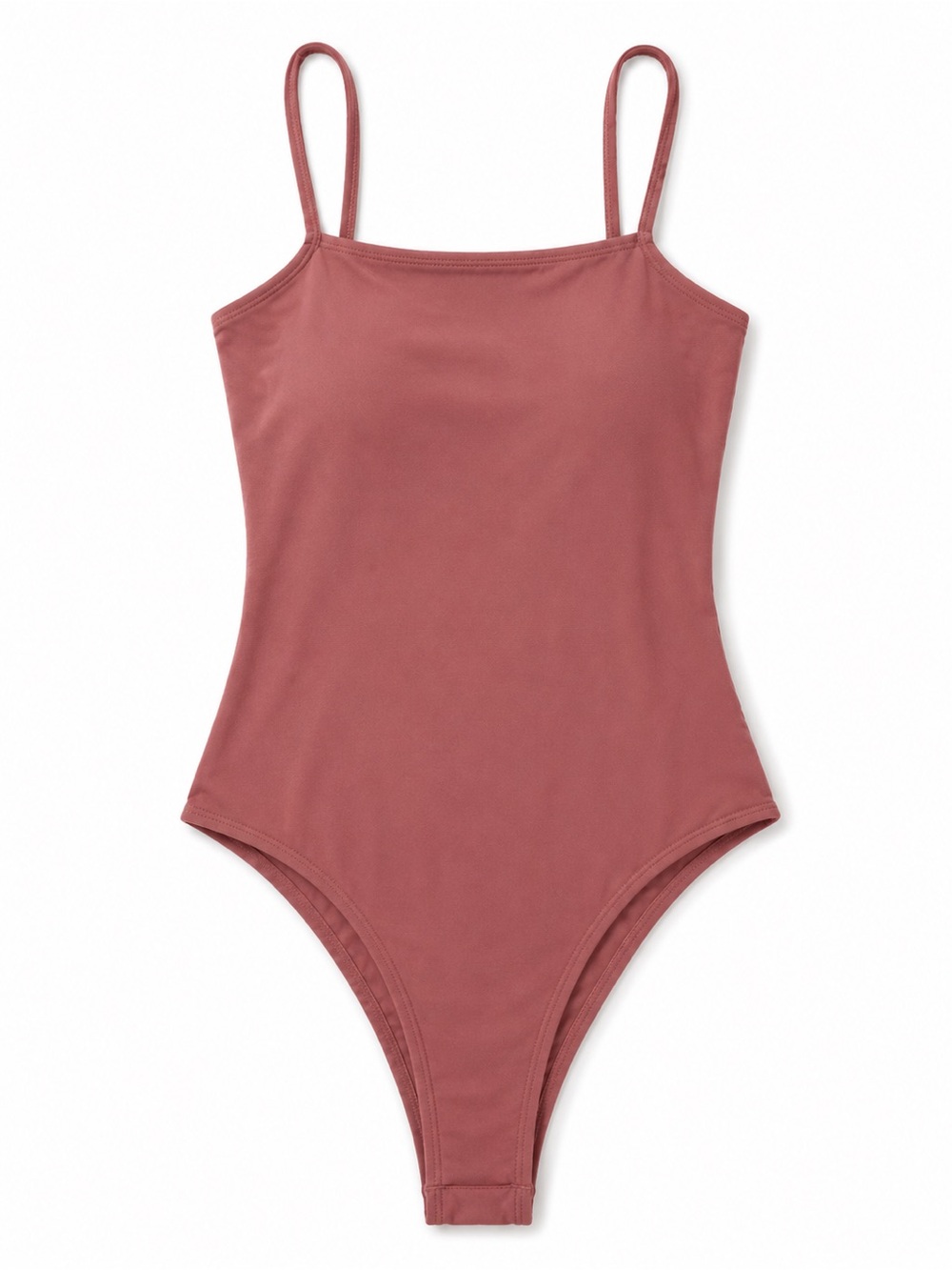 MISSGUIDED PINK DOUBLE LINED THIN STRAP BODYSUIT